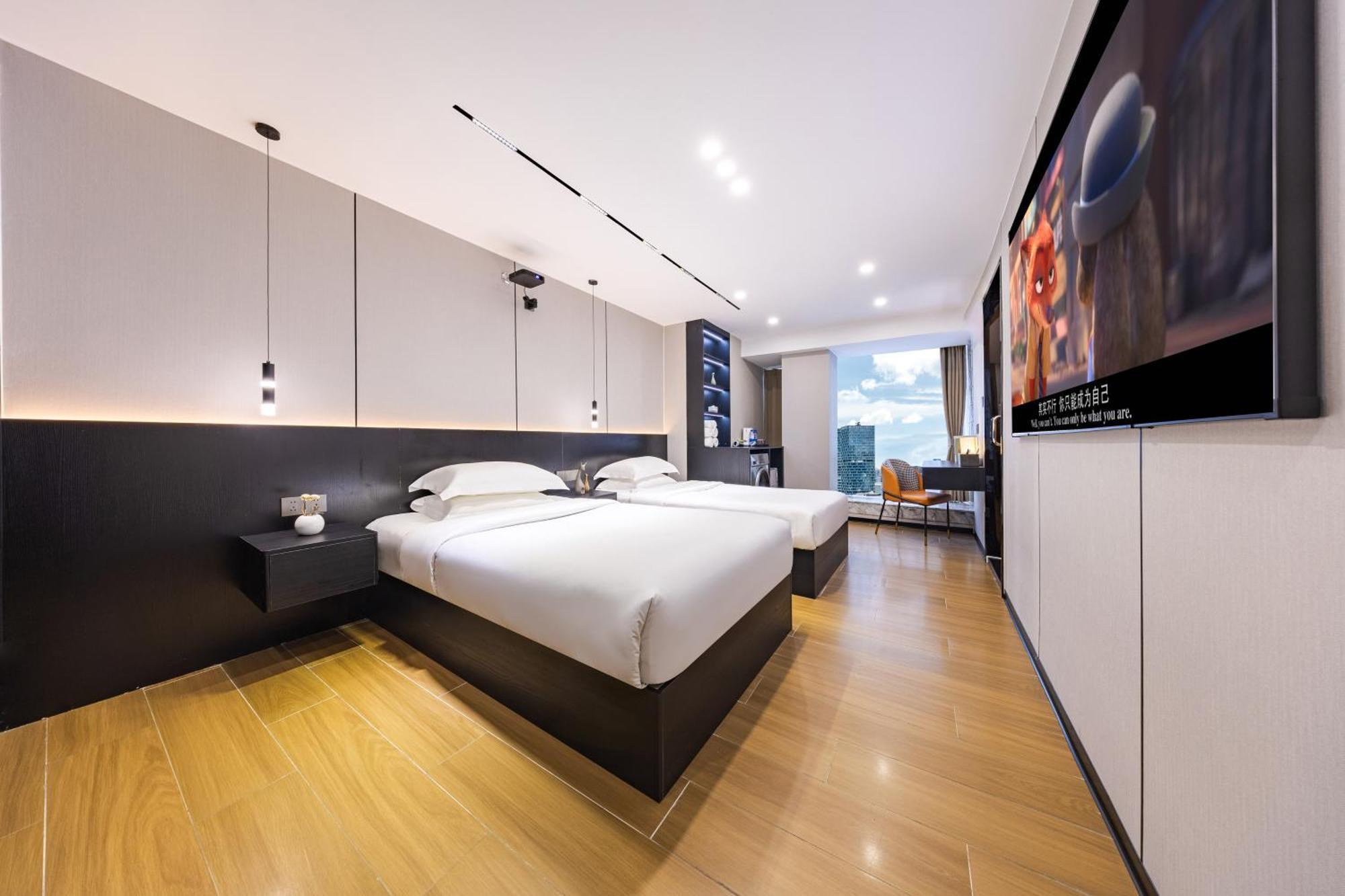 Yu Manju High-Floor Huge-Screen Audiovisual Hotel-Guangzhou Tower Zhujiang New Town Sports West Road Branch Exterior photo